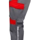 Salopeta cu pieptar subtire, ENOS stretch gri-rosu, 210g/m2 Salopeta cu pieptar subtire, ENOS stretch gri-rosu, 210g/m2