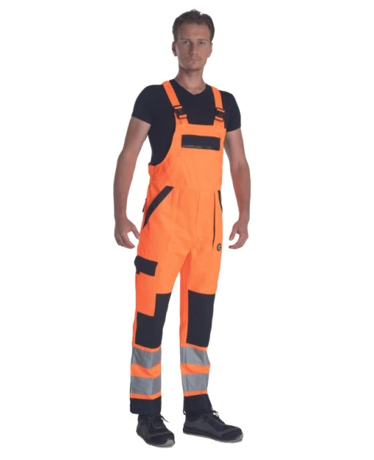 Salopeta HiVis tercot 250g/m2, portocaliu