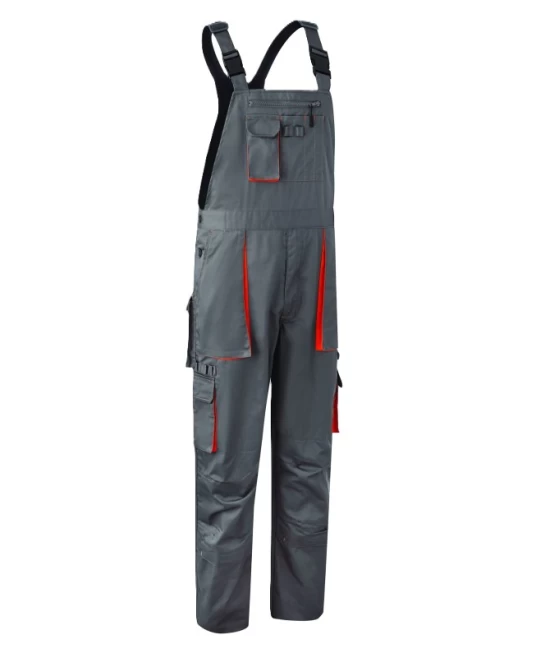 Salopeta cu pieptar tercot Padock, 60% bumbac, gri Salopeta cu pieptar tercot Padock, 60% bumbac, gri