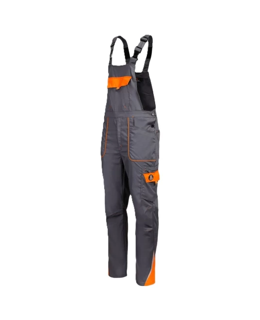 Salopeta cu pieptar subtire Prisma Light stretch, tercot ripstop 190g/m2, gri-portocaliu Salopeta cu pieptar subtire Prisma Light stretch, tercot ripstop 190g/m2, gri-portocaliu