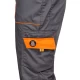 Salopeta cu pieptar subtire Prisma Light tercot ripstop, 190g/m2, gri-portocaliu Salopeta cu pieptar subtire Prisma Light tercot ripstop, 190g/m2, gri-portocaliu