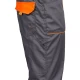 Salopeta cu pieptar subtire Prisma Light tercot ripstop, 190g/m2, gri-portocaliu Salopeta cu pieptar subtire Prisma Light tercot ripstop, 190g/m2, gri-portocaliu