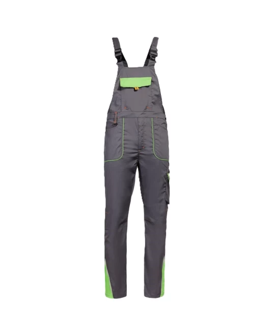 Salopeta cu pieptar subtire, Prisma light stretch, tercot ripstop 190g/m2  gri-verde