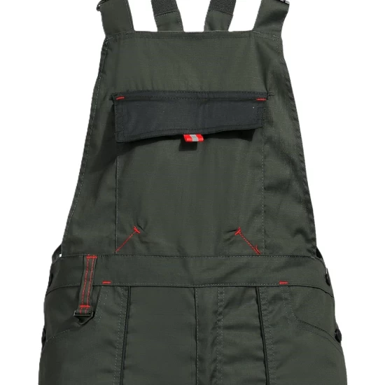 Salopeta cu pieptar subtire Prisma Light tercot ripstop, 190g/m2, verde olive-portocaliu Salopeta cu pieptar subtire Prisma Light tercot ripstop, 190g/m2, verde olive-portocaliu