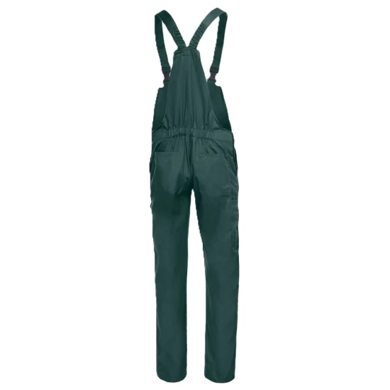 Salopeta cu pieptar Pluto, tercot subtire verde, 195g/m2