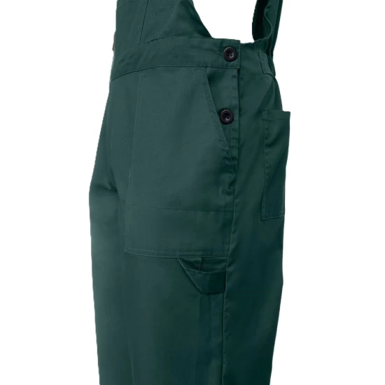 Salopeta cu pieptar Pluto, tercot subtire verde, 195g/m2