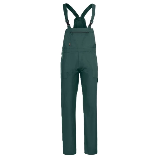 Salopeta cu pieptar Pluto, tercot subtire verde, 195g/m2