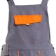 Salopeta cu pieptar subtire ripstop Royal, 190g/m2, gri-portocaliu Salopeta cu pieptar subtire ripstop Royal, 190g/m2, gri-portocaliu