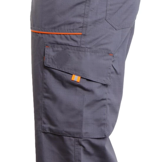 Salopeta cu pieptar subtire ripstop Royal, 190g/m2, gri-portocaliu Salopeta cu pieptar subtire ripstop Royal, 190g/m2, gri-portocaliu