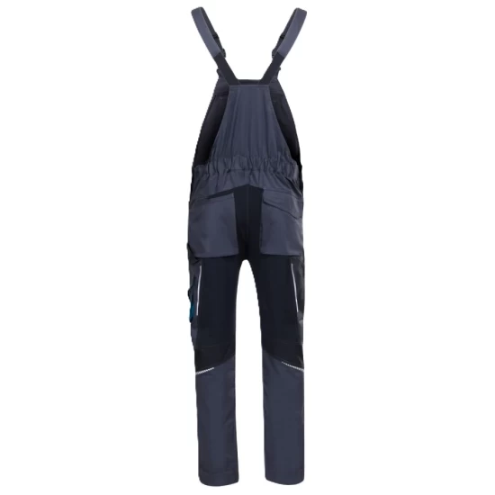 Salopeta cu pieptar 4stretch elastica, gri-albastru Salopeta cu pieptar 4stretch elastica, gri-albastru