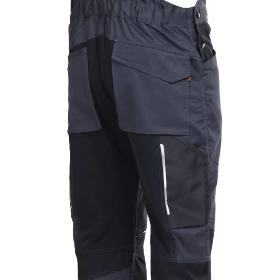 Salopeta cu pieptar 4stretch elastica, gri-albastru Salopeta cu pieptar 4stretch elastica, gri-albastru