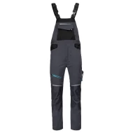 Salopeta cu pieptar 4stretch elastica, gri-albastru Salopeta cu pieptar 4stretch elastica, gri-albastru