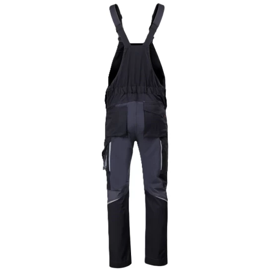 Salopeta cu pieptar 4stretch elastica, bleumarin-rosu