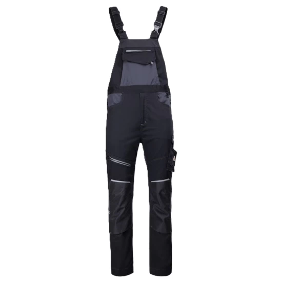 Salopeta cu pieptar 4stretch elastica, bleumarin-rosu