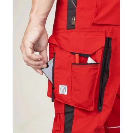 Pantaloni de lucru premium Urban, tercot 270g/m2, Rosu Pantaloni de lucru premium Urban, tercot 270g/m2, Rosu