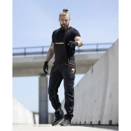 Salopeta cu pieptar stretch, material durabil si comod, slim fit, negru