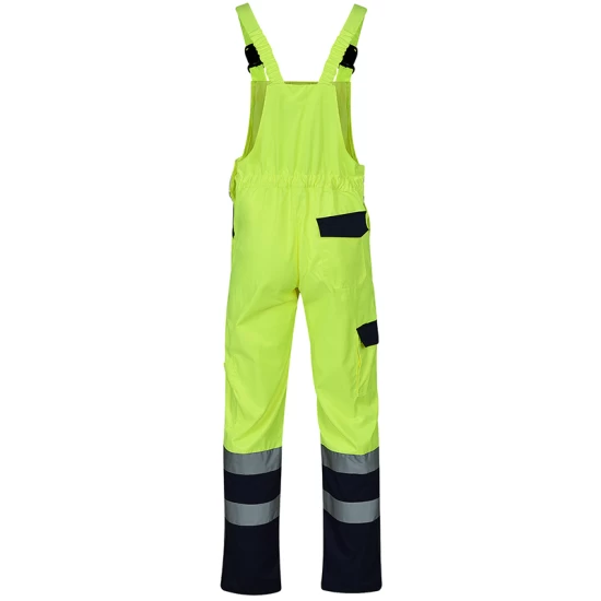 Salopeta cu pieptar HiVis tercot 250 g/mp, galben neon Salopeta cu pieptar HiVis tercot 250 g/mp, galben neon