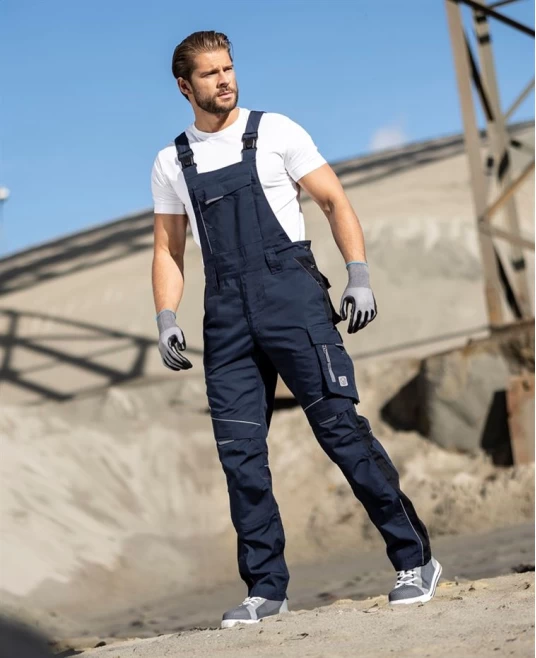 Salopeta cu pieptar premium Urban Plus, tercot 270g/m2, bleumarin