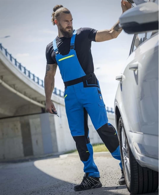 Salopeta cu pieptar  4xstretch premium slimfit, albastru Salopeta cu pieptar  4xstretch premium slimfit, albastru