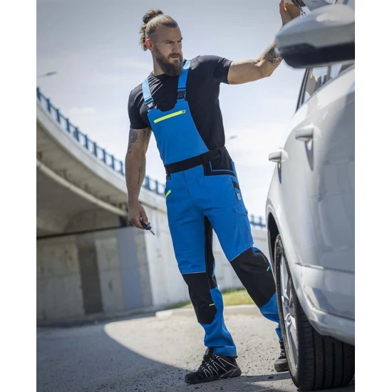Salopeta cu pieptar 4xstretch premium slimfit, albastru Salopeta cu pieptar 4xstretch premium slimfit, albastru