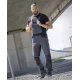 Salopeta cu pieptar 4xstretch premium slimfit, gri inchis Salopeta cu pieptar 4xstretch premium slimfit, gri inchis