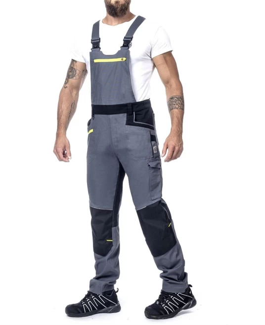 Salopeta cu pieptar  4xstretch premium slimfit, gri Salopeta cu pieptar  4xstretch premium slimfit, gri