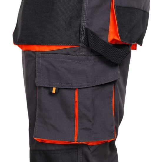 Salopeta cu pieptar rezistenta la uzura Kastori tercot 260g/m2, negru portocaliu Salopeta cu pieptar rezistenta la uzura Kastori tercot 260g/m2, negru portocaliu