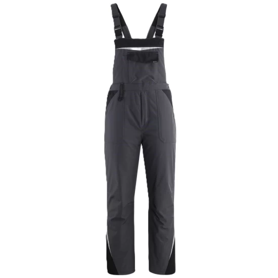 Salopeta cu pieptar softshell vatuita, gri