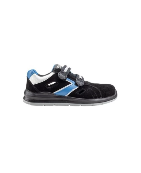 Sandale de protectie S1PS SR FO, bombeu compozit, negru-albastru Sandale de protectie S1PS SR FO, bombeu compozit, negru-albastru