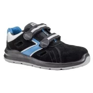 Sandale de protectie S1PS SR FO, bombeu compozit, negru-albastru Sandale de protectie S1PS SR FO, bombeu compozit, negru-albastru