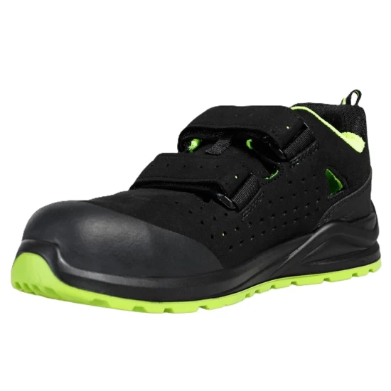 Sandale de protectie S1PS ESD foarte comode, negru-verde Sandale de protectie S1PS ESD foarte comode, negru-verde