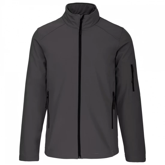 Jacheta softshell 3 straturi, waterproof 8000mm, Gri inchis Jacheta softshell 3 straturi, waterproof 8000mm, Gri inchis