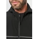 Softshell unisex bicolor, cu gluga, Bleumarin-albastru regal Softshell unisex bicolor, cu gluga, Bleumarin-albastru regal