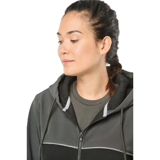 Softshell unisex bicolor, cu gluga, Bleumarin-albastru regal Softshell unisex bicolor, cu gluga, Bleumarin-albastru regal