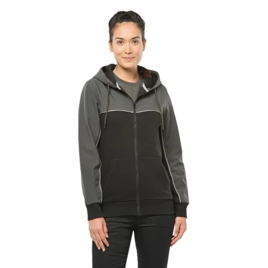 Softshell unisex bicolor, cu gluga, Bleumarin-albastru regal Softshell unisex bicolor, cu gluga, Bleumarin-albastru regal
