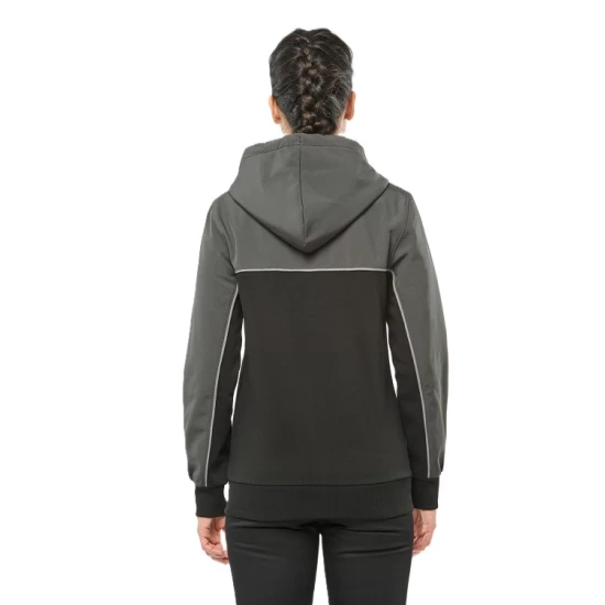 Softshell unisex bicolor, cu gluga, Bleumarin-albastru regal Softshell unisex bicolor, cu gluga, Bleumarin-albastru regal