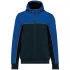 Softshell unisex bicolor, cu gluga, Bleumarin-albastru regal