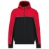 Softshell unisex bicolor, cu gluga, Negru-rosu