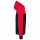 Softshell unisex bicolor, cu gluga, Negru-rosu Softshell unisex bicolor, cu gluga, Negru-rosu