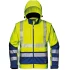 Jacheta softshell HiVis premium cu maneci detasabile, galben albastru