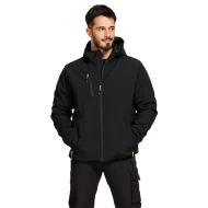 Jacheta softshell de iarna cu gluga, captuseala fleece, negru Jacheta softshell de iarna cu gluga, captuseala fleece, negru