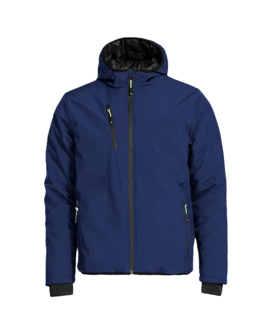 Jacheta softshell de iarna cu gluga, captuseala fleece, bleumarin Jacheta softshell de iarna cu gluga, captuseala fleece, bleumarin