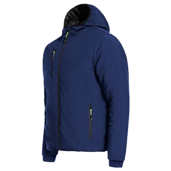 Jacheta softshell de iarna cu gluga, captuseala fleece, bleumarin Jacheta softshell de iarna cu gluga, captuseala fleece, bleumarin