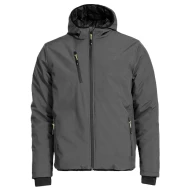 Jacheta softshell de iarna cu gluga, captuseala fleece, gri Jacheta softshell de iarna cu gluga, captuseala fleece, gri