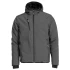 Jacheta softshell de iarna cu gluga, captuseala fleece, gri