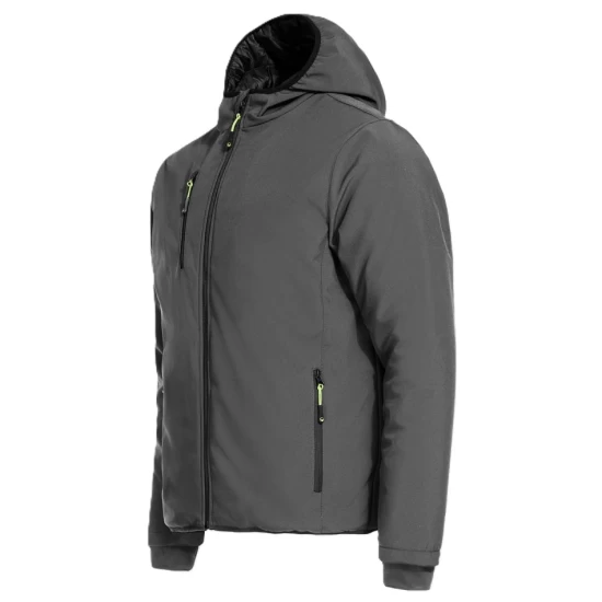 Jacheta softshell de iarna cu gluga, captuseala fleece, gri Jacheta softshell de iarna cu gluga, captuseala fleece, gri