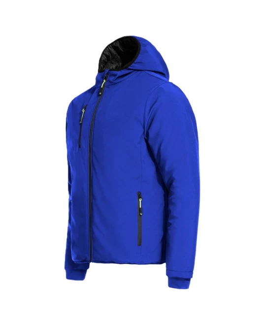 Jacheta softshell de iarna cu gluga, captuseala fleece, albastru Jacheta softshell de iarna cu gluga, captuseala fleece, albastru