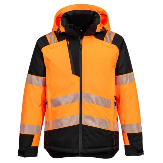 Jacheta de iarna Hivis premium parka, portocaliu-negru
