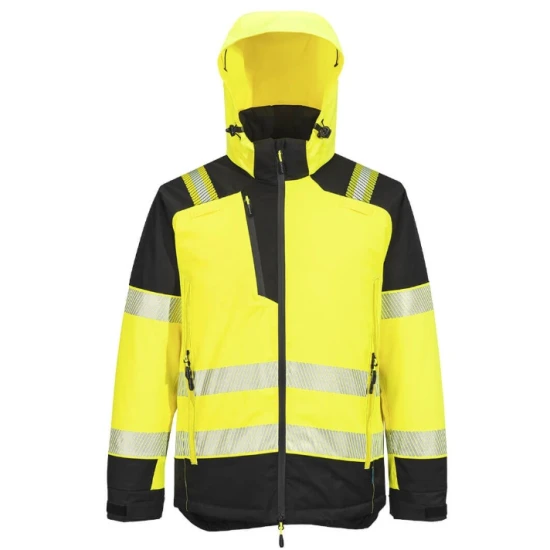 Jacheta de iarna Hivis premium parka, galben-negru