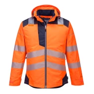 Jacheta vatuita premium HiVis, portocaliu bleumarin